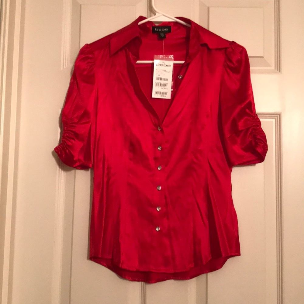Bebe red blouse